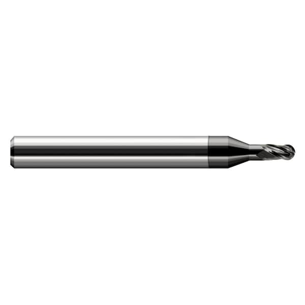 Miniature End Mill - Ball - Long Reach, Stub Flute